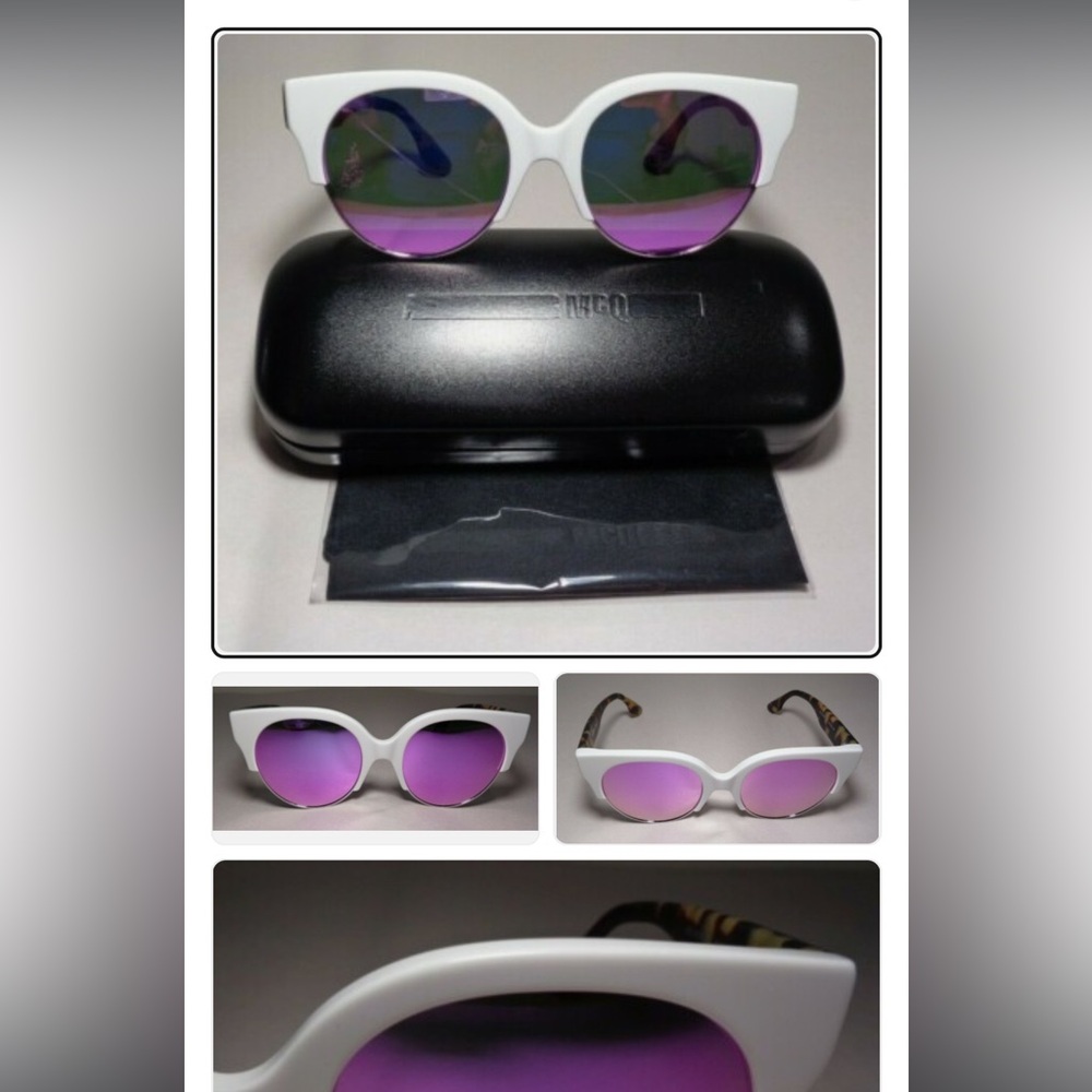 Brand New McQ by Alexander McQueen White and Purple Sunglasses - Picture 4 of 5